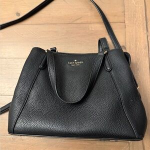 Kate Spade Black Pebbled Leather Shoulder Bag